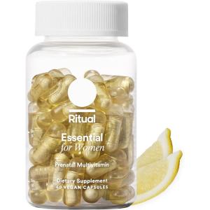 imageRitual Essential for Women Prenatal Multivitamin Folate ampamp Choline for Neural Tube Support Omega3 DHA for Fetal Brain Development Iron CalciumHelper D3 ampamp K2 NonGMO Vegan Citrus 30 DaysCitrus