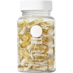 imageRitual Multivitamin for Women 18 with Vitamin D3 for Immune Support Vegan Omega 3 DHA B12 Iron Gluten Free Non GMO USP Verified 30 Day Supply 60 Capsules