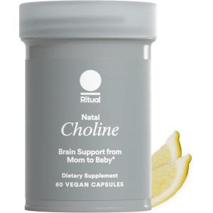imageRitual Natal Choline Supplement 550mg Supports Babys Cognitive Function When Taken During Pregnancy and Choline Content in Breastmilk 30 Day Supply