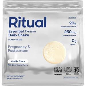 imageRitual Prenatal Vegan Plant Based Protein Powder Choline to Support Pregnancy Postpartum ampamp Lactation 20g Organic Pea Protein from Regenerative Farms in USA Sugar Free Vanilla 1 Lbs