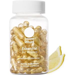 imageRitual Essential for Women Postnatal Multivitamin  Postpartum Vitamin  Omega3 DHA ampamp Choline for Lactation Support Vitamin A C D3 ampamp Zinc for Immune Function Support B12 Iodine Biotin 30 DayCitrus