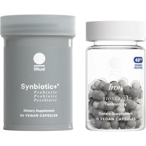 imageRitual Iron Stomach Support Duo New 48Hour Iron BioSeries and Synbiotic for Daily Gut Health Support 30 Day Supply