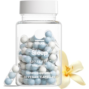 image:imageRitual Melatonin 5mg  Sleep Aid Supplement  20 Capsules  20 Servings  BioSeries TimeReleased Capsules Designed for All Night Sleep Support for Adults  Vegan  DrugFree  Vanilla  2 Pack20 Count